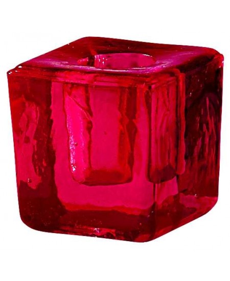 Red Glass Mini Candle Holder