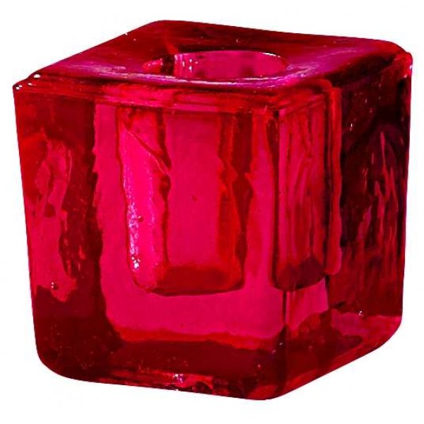 Red Glass Mini Candle Holder