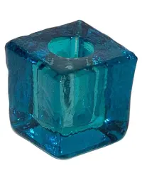 Turquoise Glass Mini Candle Holder