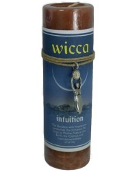 Wicca Intuition Spell Candle with Amulet Pendant