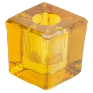 Yellow Glass Mini Candle Holder