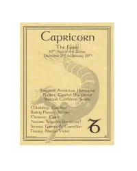 Capricorn Zodiac Parchment Poster