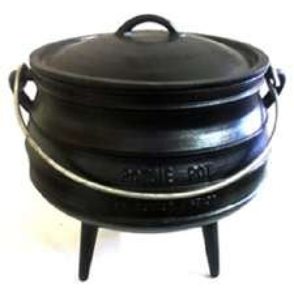 Cast Iron Potjie Cooking Cauldron - 7 .25 Gallon,Size 10