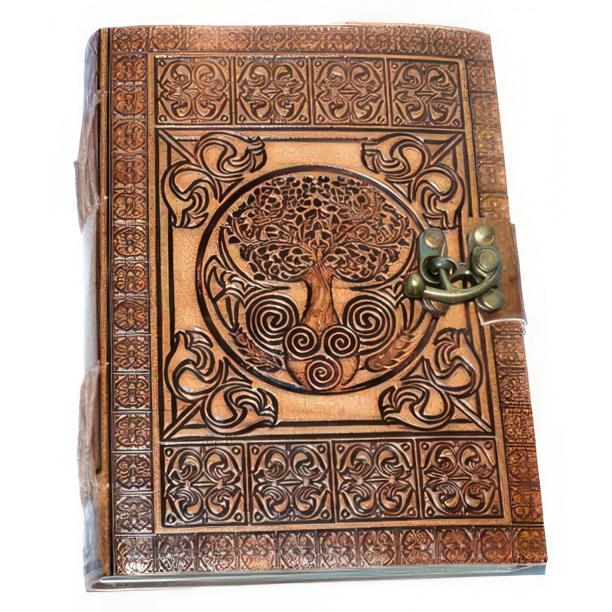 hand tooled leather book cover