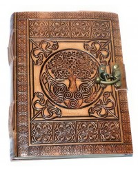 Mystic Tree Leather Blank 7 Inch Journal with Latch