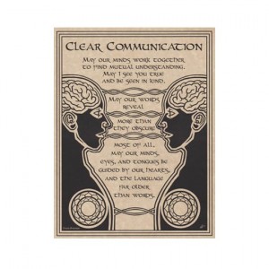 Clear Communication Prayer Parchment Poster