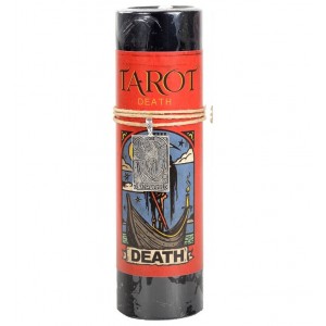 Death Tarot Card Candle with Pendant for Endings