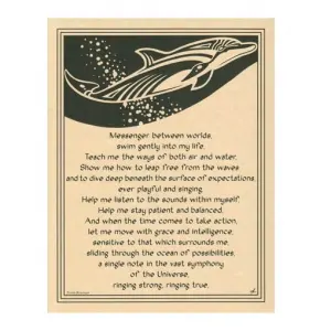 Dolphin Animal Spirit Parchment Poster
