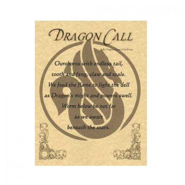 Dragon Call Ouroboros Prayer Parchment Poster