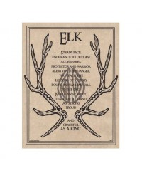 Elk Animal Spirit Parchment Poster