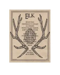 Elk Animal Spirit Parchment Poster