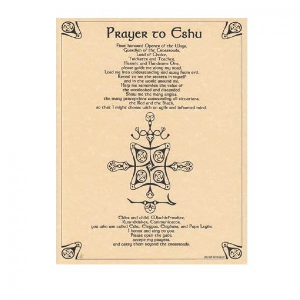 Prayer to Eshu Parchment Poster