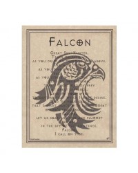 Falcon Animal Spirit Parchment Poster