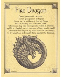 Fire Dragon Parchment Poster