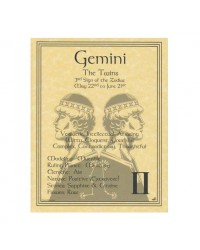 Gemini Zodiac Parchment Poster