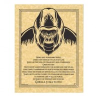 Gorilla Animal Spirit Parchment Poster