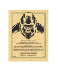 Gorilla Animal Spirit Parchment Poster