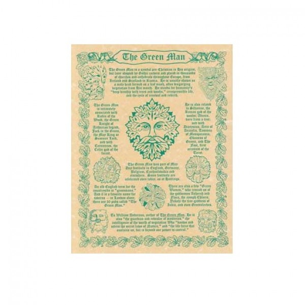 Green Man Forest God Parchment Poster