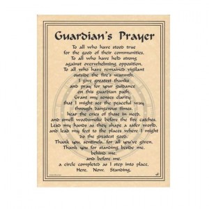 Guardians Prayer Parchment Poster