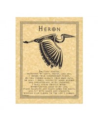 Heron Animal Spirit Parchment Poster