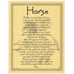 Horse Spirit Prayer Parchment Poster