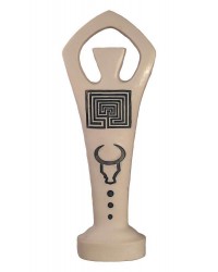 Labyrinth Lord White Stone Finish Altar Statue