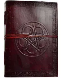 Pentagram Leather 10 Inch Journal with Cord