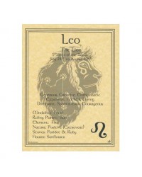 Leo Zodiac Parchment Poster