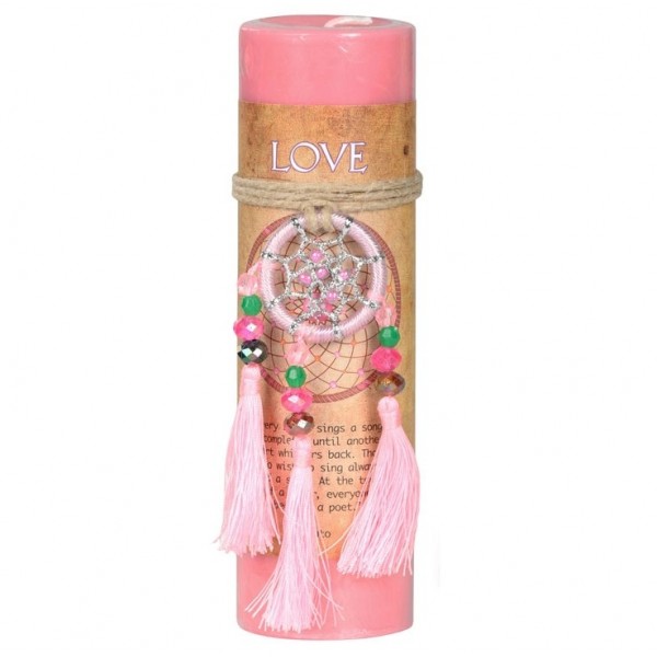 Love Dreamcatcher Pillar Candle