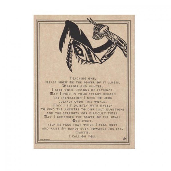 Mantis Animal Spirit Parchment Poster
