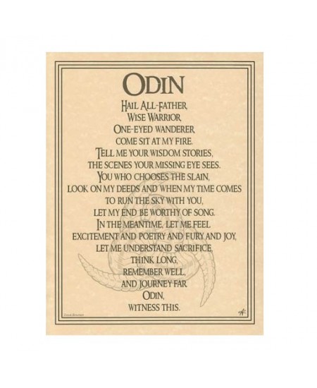Odin Norse God Parchment Poster