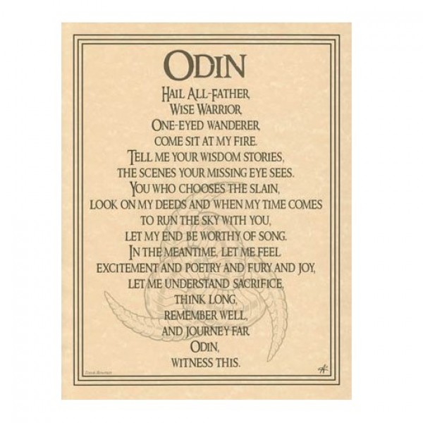 Odin Norse God Parchment Poster