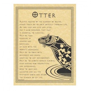 Otter Prayer for Strength Parchment Poster