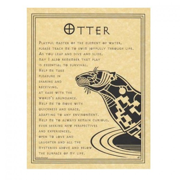 Otter Prayer for Strength Parchment Poster