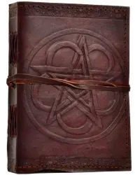 Pentagram Leather Journal with Cord