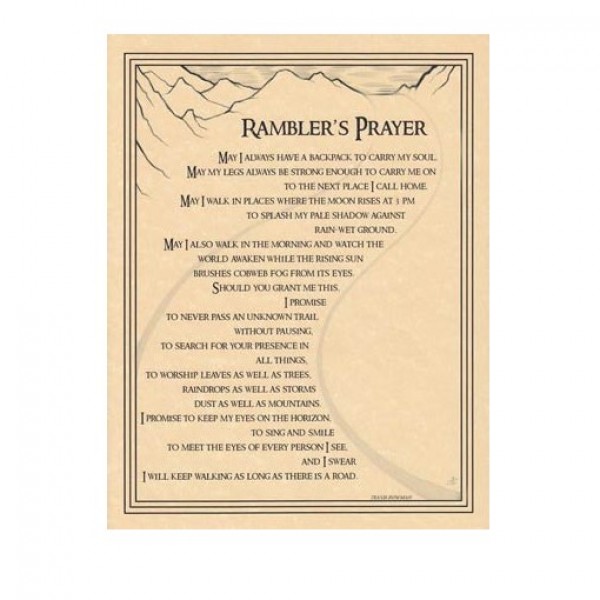 Ramblers Prayer Parchment Poster