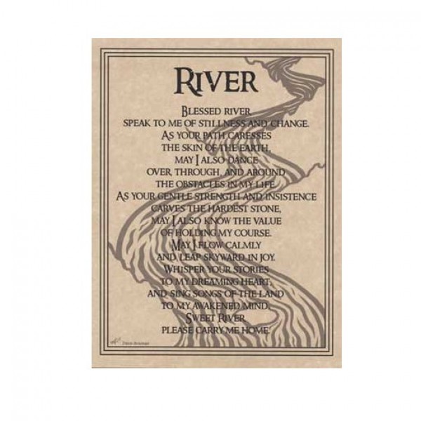 River Blessing Prayer Parchment Poster