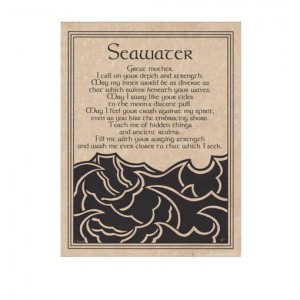 Seawater Ocean Blessing Prayer Parchment Poster