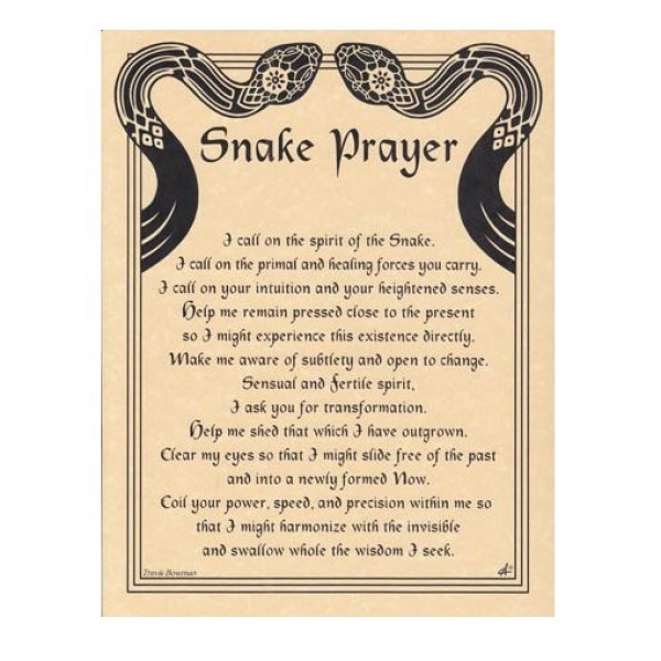 Snake Prayer Parchment Poster