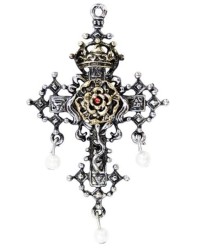 Hampton Court Rose Cross Necklace