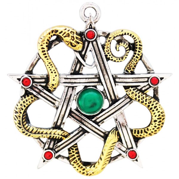 Sulis Minerva Serpent Pentagram Necklace