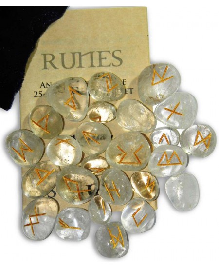 Crystal Quartz Gemstone Runes