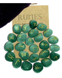 Green Aventurine Rune Set