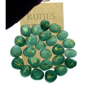 Green Aventurine Rune Set