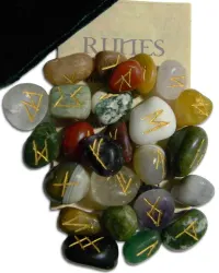 Multi-Stone Agate Gemstone Rune Set