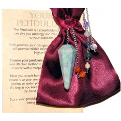 Ruby Zoisite Chakra Scrying Pendulum