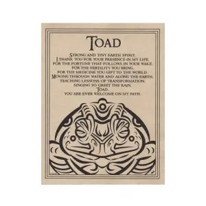 Toad Animal Spirit Prayer Parchment Poster