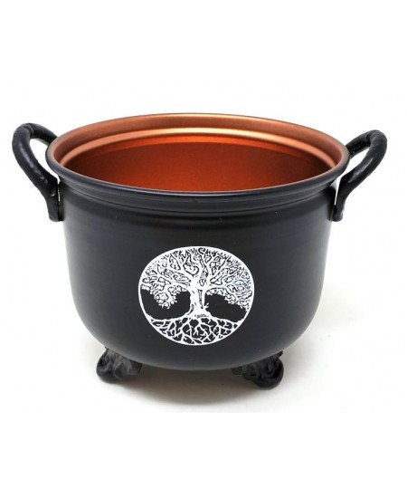 Tree of Life Metal 4 Inch Cauldron