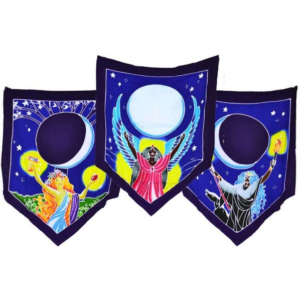 Triple Moon Goddess Prayer Flags