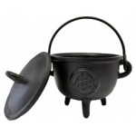 Triquetra Cast Iron 4.5 Inch Witches Cauldron